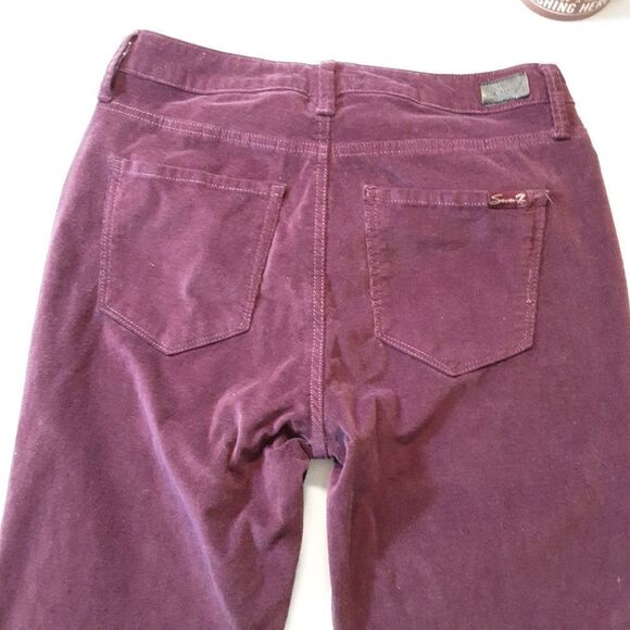 SEVEN7 Jeans Fine Wale Corduroy‎ Stretch Skinny Plum size 10 - Picture 10 of 13